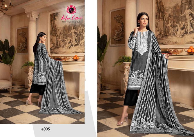 Nafisa Black And White 4 fancy Designer Casual Wear Karachi Cotton Dress Material Collection